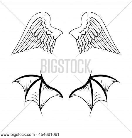 Angel Demon Wings Vector & Photo (Free Trial) | Bigstock