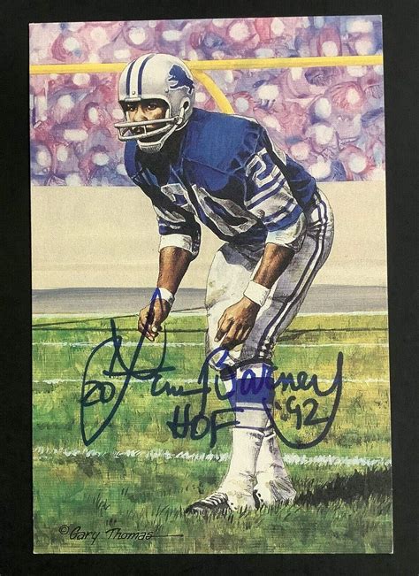 Lem Barney Signed GLAC Goal Line Art Card Football Lions Autograph HOF ...