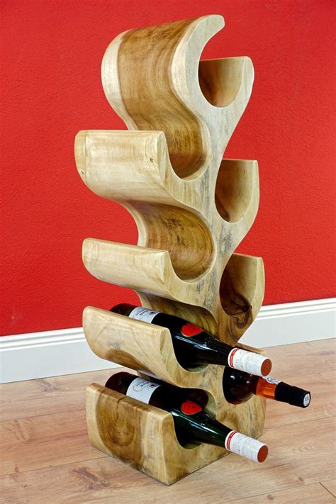 70 Cm Large Acacia / Suar Solid Wood Wine Rack for 8 Bottles - Etsy