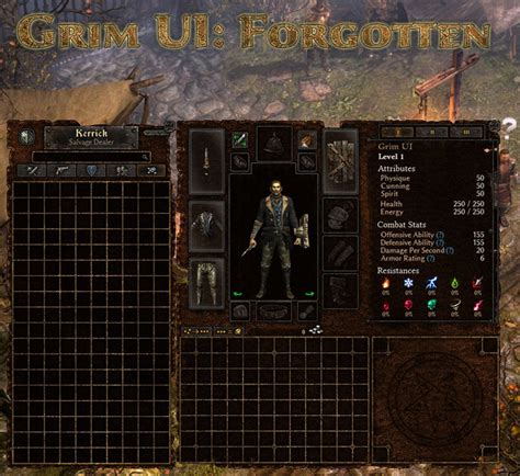 Grim Dawn GAME MOD Grim UI: Forgotten v.3 - download | gamepressure.com