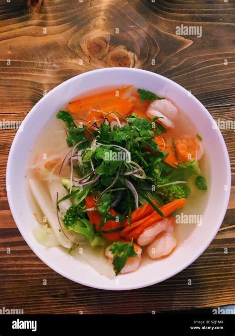 Thai Pho Soup with shrimp and vegetables Stock Photo - Alamy