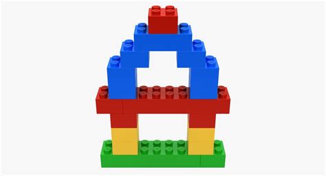 3d max realistic lego bricks shape