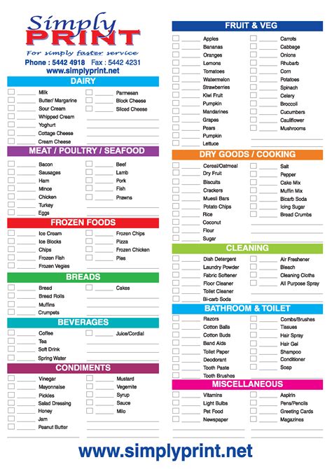 Your FREE Printable Shopping list - Simply Print | Simply Print