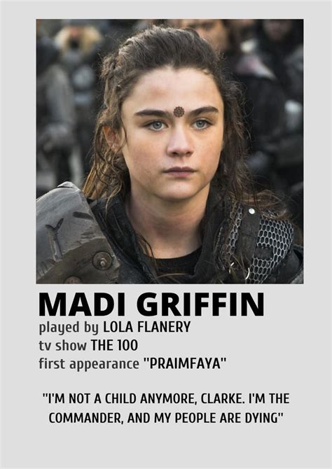 Madi Griffin from the 100 | The 100 poster, The 100 show, The 100 ...