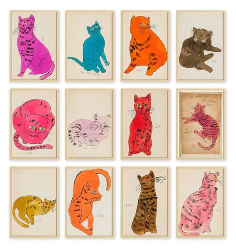 Andy Warhol Cats Prints Set of 12 Digital Download & Print Andy Warhol ...