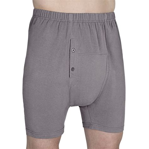 Prime Life Fibers - Men's Wearever Washable Incontinence Boxer Briefs - L - Gray - Walmart.com ...