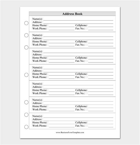 20 Free Printable Address Book Templates Excel Word Pdf Templatedata ...