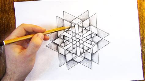 A Little More Difficult Geometric Drawing - Tutorial - YouTube