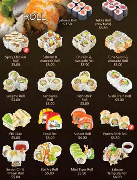 Sushi Train Menu, Menu for Sushi Train, Chermside, Brisbane ...