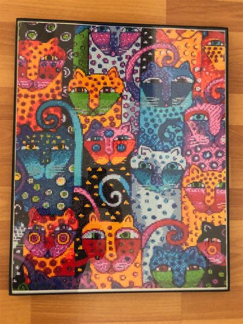 Colorful Cats Diamond Painting Art Framed Completed/finished - Etsy