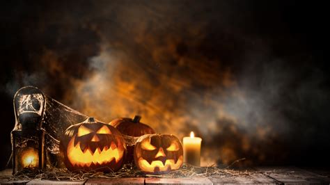 1600x900 Halloween Candle And Pumpkins 1600x900 Resolution HD 4k ...