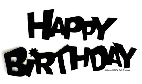 Happy Birthday Clipart Black And White | Free download on ClipArtMag