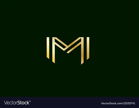 Alphabet letter M gold golden luxury logo icon sign design template ...