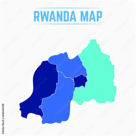 Rwanda Detailed Map With Regions Stock Vector | Adobe Stock