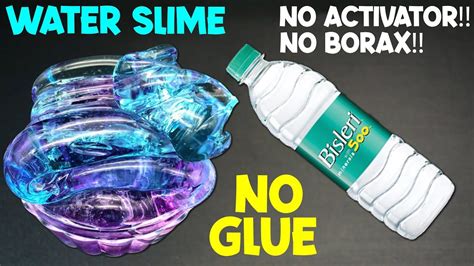 NO GLUE WATER SLIME WITHOUT BORAX ACTIVATOR!! How to make Slime with ...