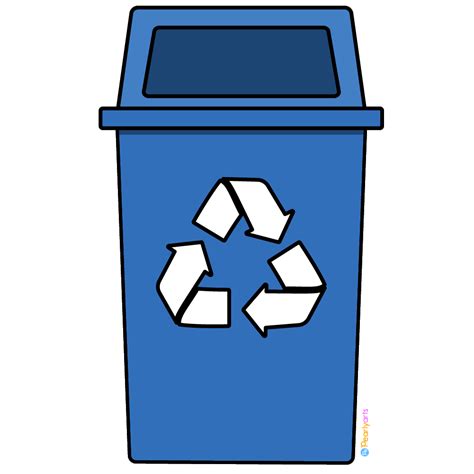 FREE Blue Recycle Bin Clipart (Royalty-free) | Pearly Arts