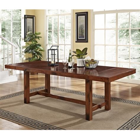 Shop Rustic Dark Oak Wood Dining Table - Dark oak - On Sale - Free Shipping Today - Overstock ...