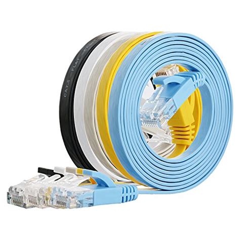 Cat 6 Ethernet Cable 5ft (At a Cat5e Price but Higher Bandwidth) Flat ...