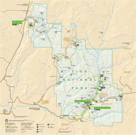 Zion National Park tourist map