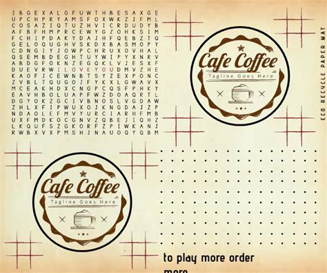 Cafe Order Table Mat Paper 2021 Template | PosterMyWall