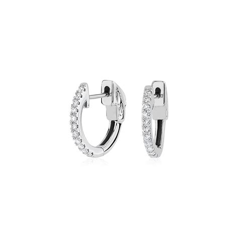 The Perfect Diamond Hoops in 14k White Gold (1/4 ct. tw.) | Blue Nile