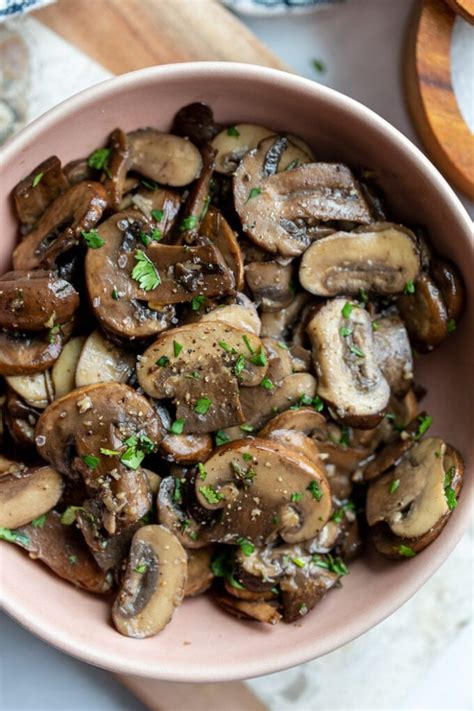 Sautéed Baby Bella Mushrooms - Food with Feeling