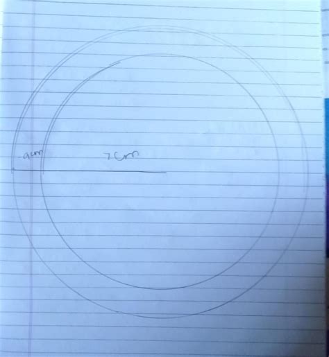 draw two circles whose diameters are 9 cm and 7 cm responsibility - Brainly.in