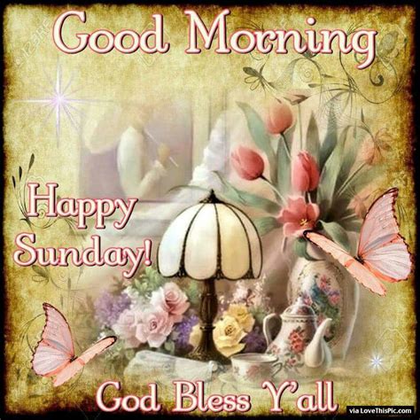 Good Morning Happy Sunday God Bless You All Pictures, Photos, and ...