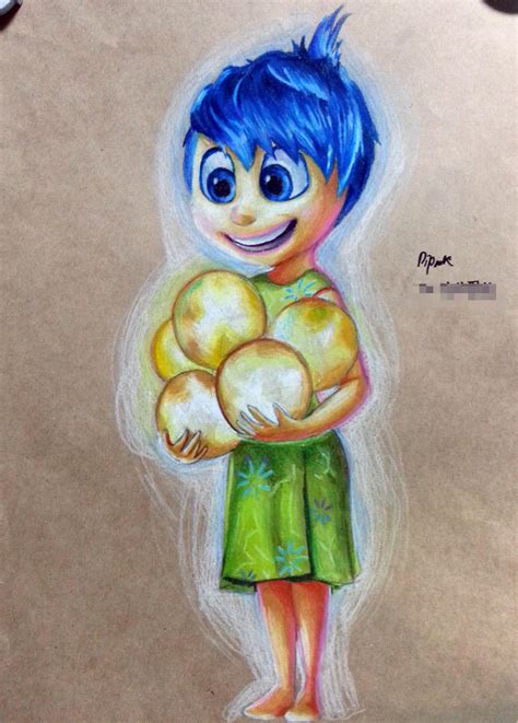 Inside out Joy fan art with color pencil by KR-Dipark on DeviantArt