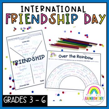 Friendship Activities - International Friendship Day - Grade 3 - 6 [SEL ...