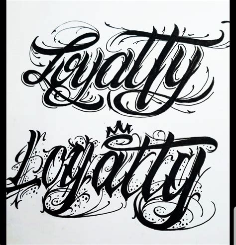 Discover 73+ loyalty tattoo fonts - in.cdgdbentre