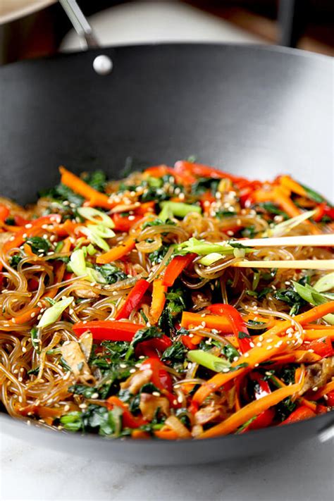 Easy Japchae - Korean Glass Noodles | Pickled Plum