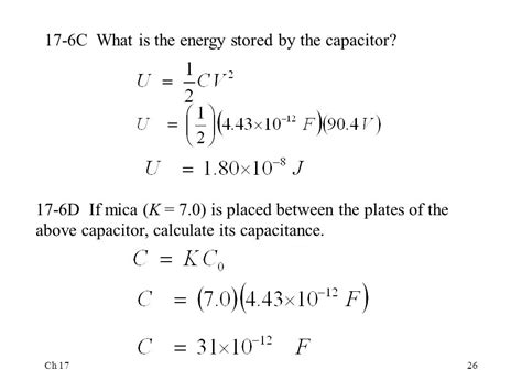 Energy Stored In A Capacitor Equation Derivation