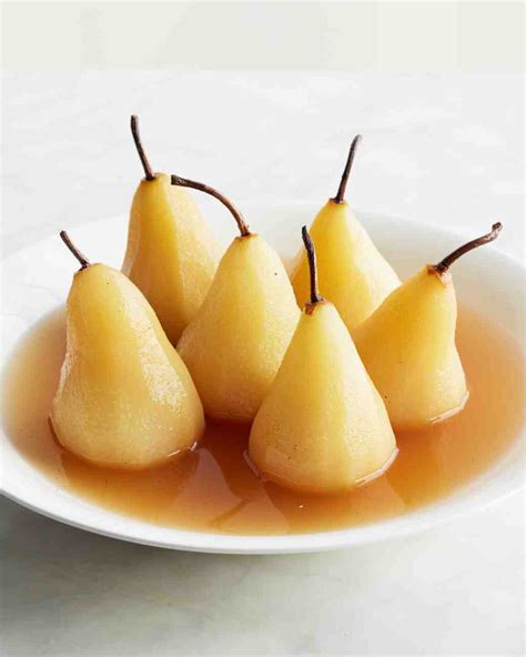 Poached Pears with Riesling Recipe & Video | Martha Stewart