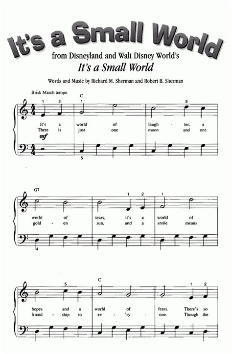 Free Printable Sheet Music For Piano Beginners Popular Songs - Free ...