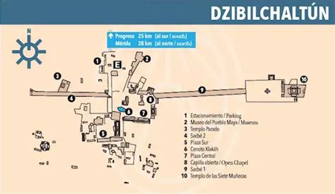 Mapa de Dzibilchaltún | Yucatán Today