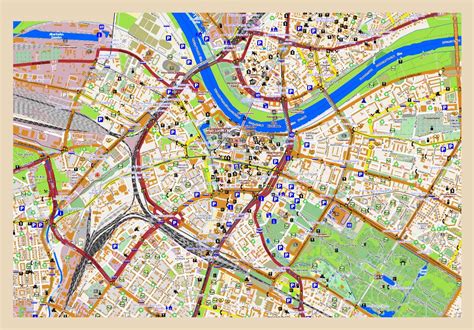 Large map of Dresden city with other marks | Dresden | Germany | Europe ...