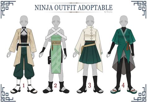 (OPEN 3/4) ADOPTABLE // NINJA Outfit #04 by Rosariy on DeviantArt ...