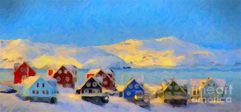 Nuuk, Greenland Painting by Chris Armytage