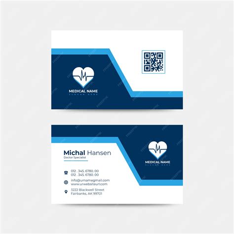 Premium PSD | Doctor business card template photoshop shape