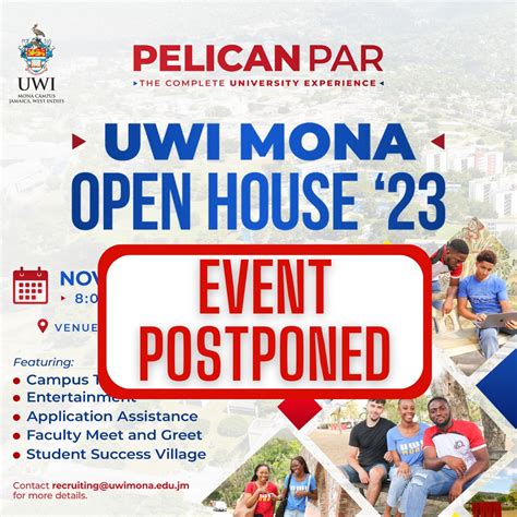 POSTPONED - The UWI Mona Open House 2023 | The University of the West Indies, Mona, Jamaica