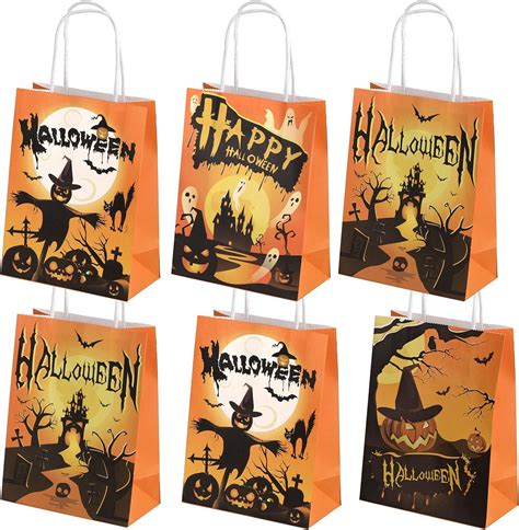 Halloween Paper Gift Candy Bags, 12 Pieces Halloween Trick or Treat ...