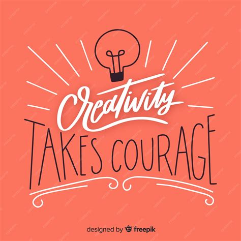 Free Vector | Hand drawn creativity quotation lettering background