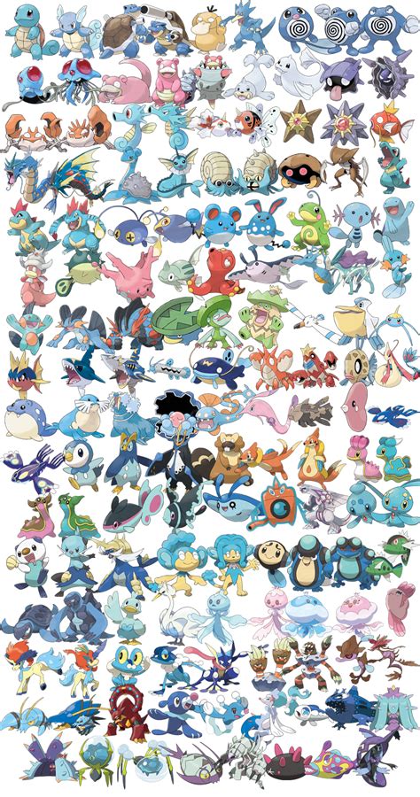 an image of many different types of pokemons in various colors and ...