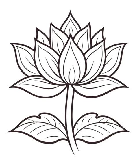 🖍️ Flor de Loto - Dibujo para Colorear Gratis para Imprimir - Pupla.com