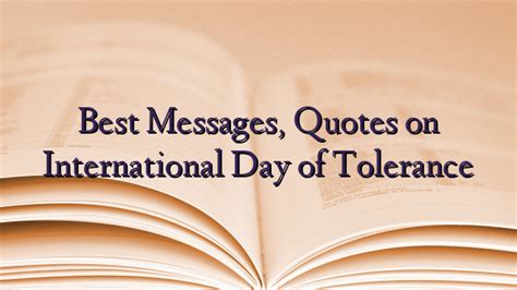 Best Messages, Quotes on International Day of Tolerance - TechNewzTOP