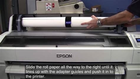 Epson SureColor T5000 Printer Setup - Loading Roll Paper - YouTube