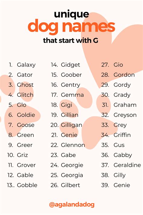 101+ Unique Dog Names That Start With G | Dog names, Cute names for ...