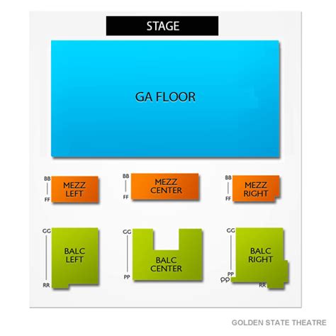 Golden State Theatre Seating Chart