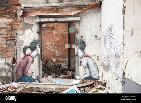 Street art on walls of demolished building Stock Photo - Alamy